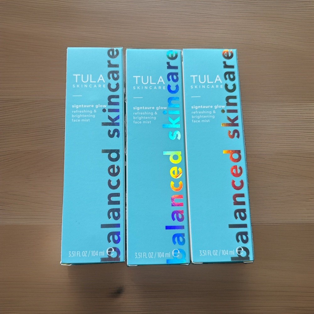 TULA Signature Glow Refreshing & Brightening Face Mist 3.5  fl. oz  LOT OF 3 NEW